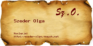 Szeder Olga névjegykártya
